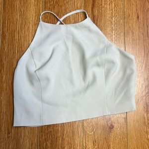 Nude cropped tank top shirt